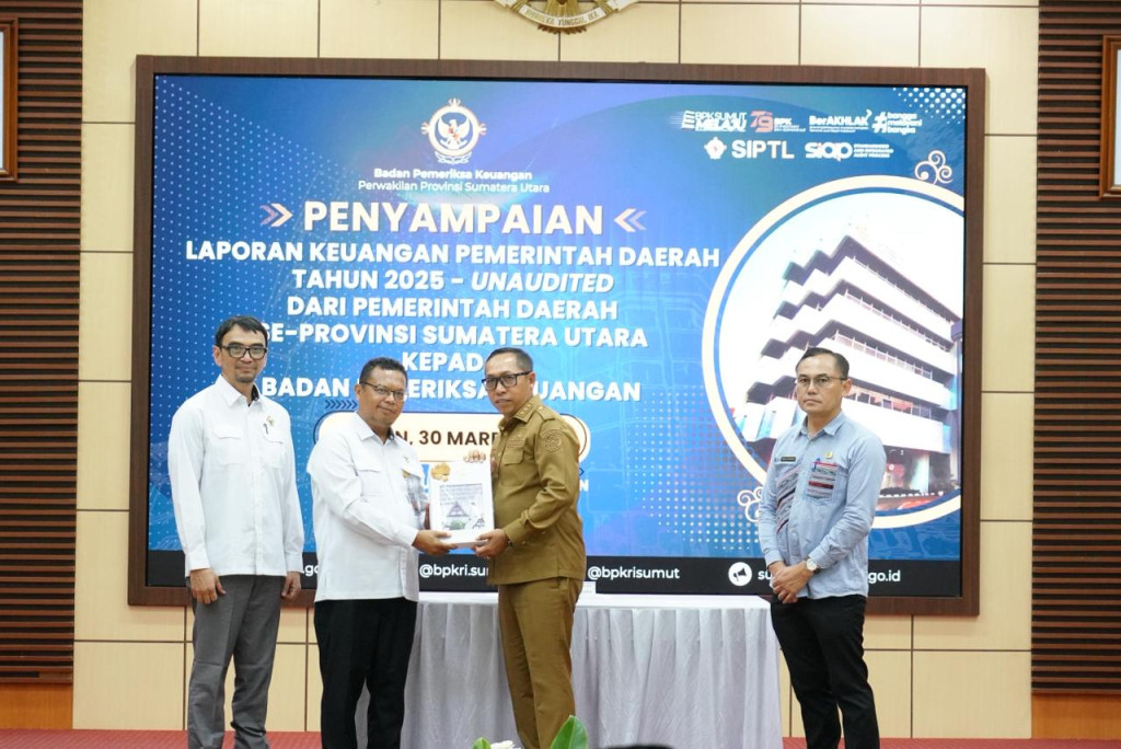 Tepati Tenggang Waktu Pemkab Tapanuli Utara Serahkan LKPD Unaudited TA 2025 ke BPK RI Perwakilan Sumut