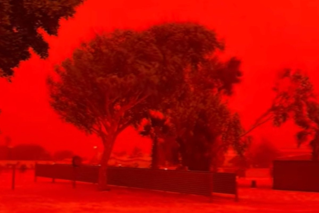 Viral di Medsos, Langit Merah di Australia Barat Ternyata Efek Debu Siklon