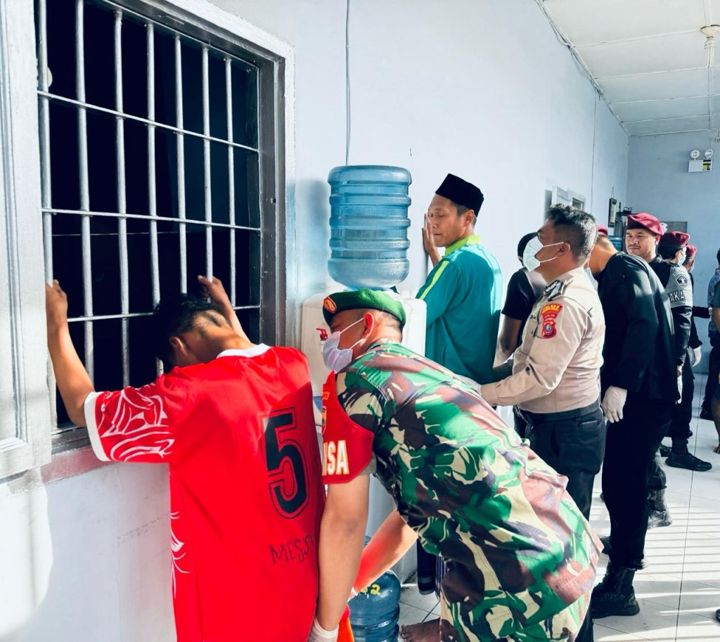 Lapas Siborongborong Bersama TNI/Polri Gelar Apel Siaga Berantas Halinar