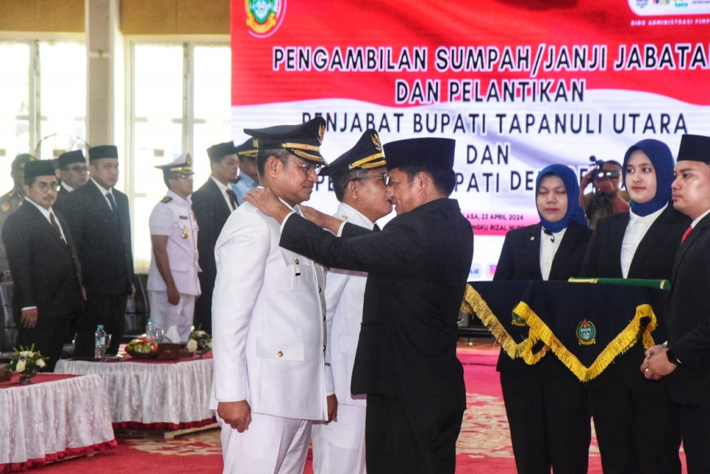 Pj Bupati dan Ketua TP PKK Deli Serdang dilantik Pj Gubernur Sumatera Utara