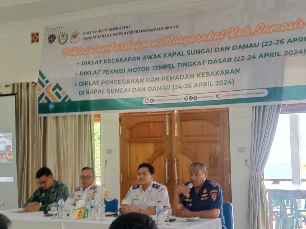 Politeknik Transportasi SDP Palembang Mengadakan Diklat untuk Pelaku Transportasi Sungai dan Danau