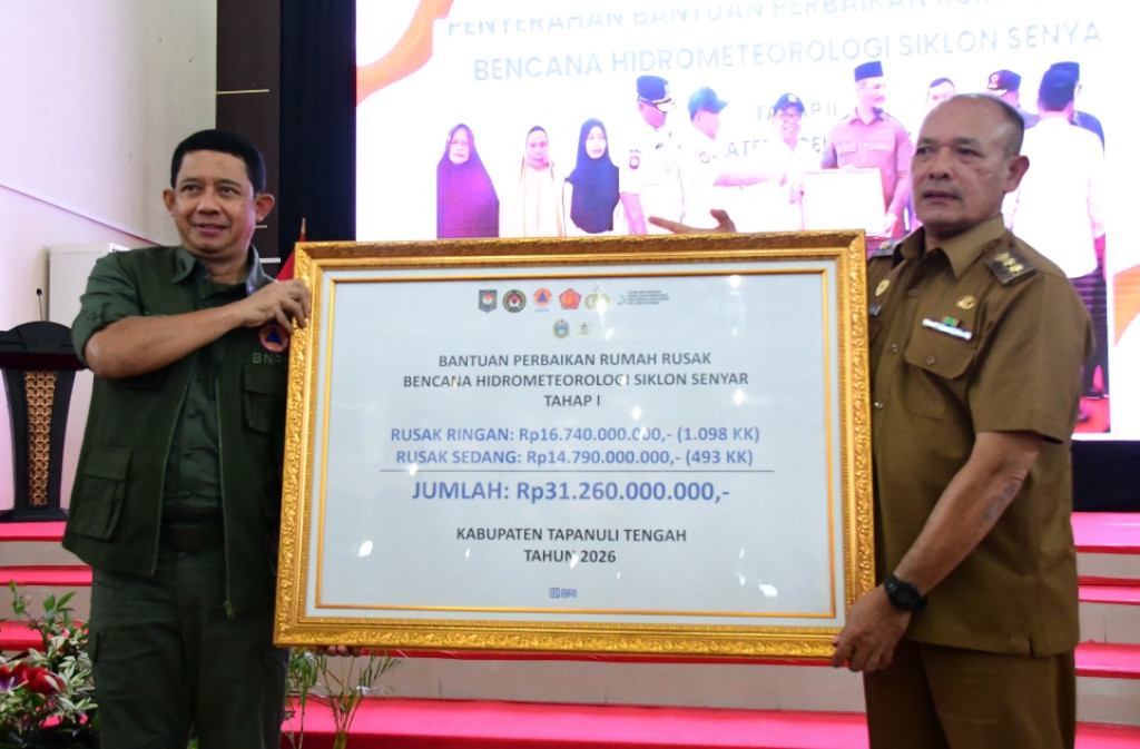 31 Miliar Lebih Bantuan Stimulan Rumah Rusak Tahap Pertama Dikucurkan untuk Masyarakat Tapteng