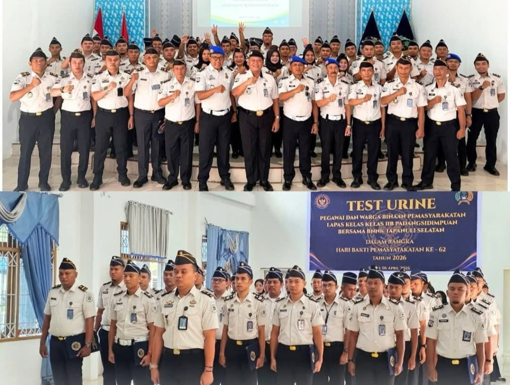 42 Pegawai Lapas Padangsidimpuan Naik Pangkat, Kalapas: Ini Amanah untuk Tingkatkan Kinerja