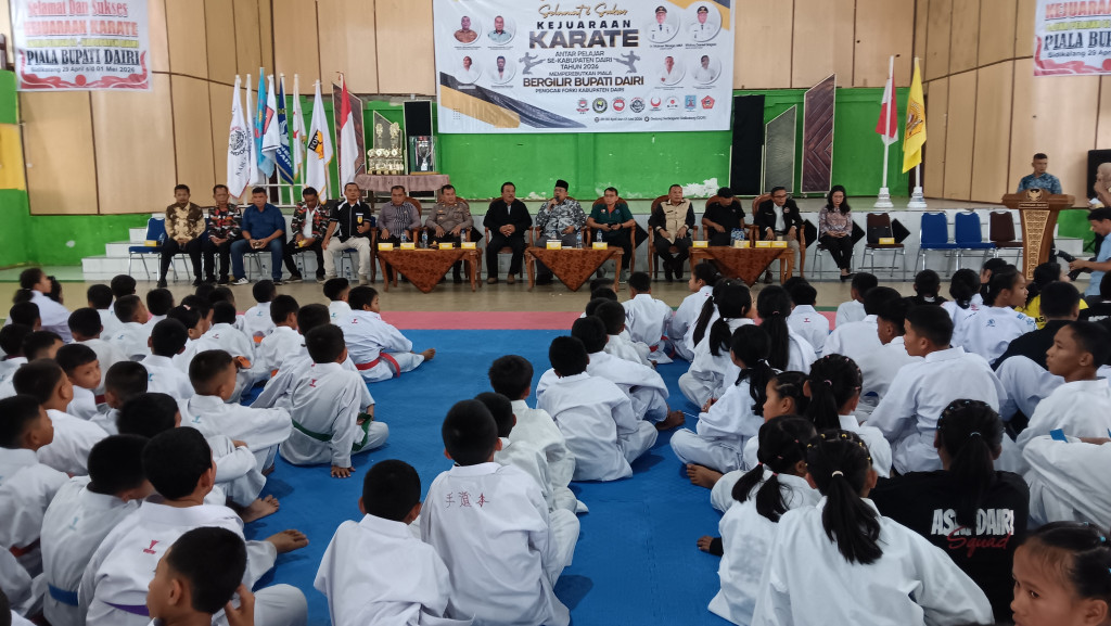 Buka Kejuaraan Karate Antar Pelajar, Ini Pesan Bupati Dairi
