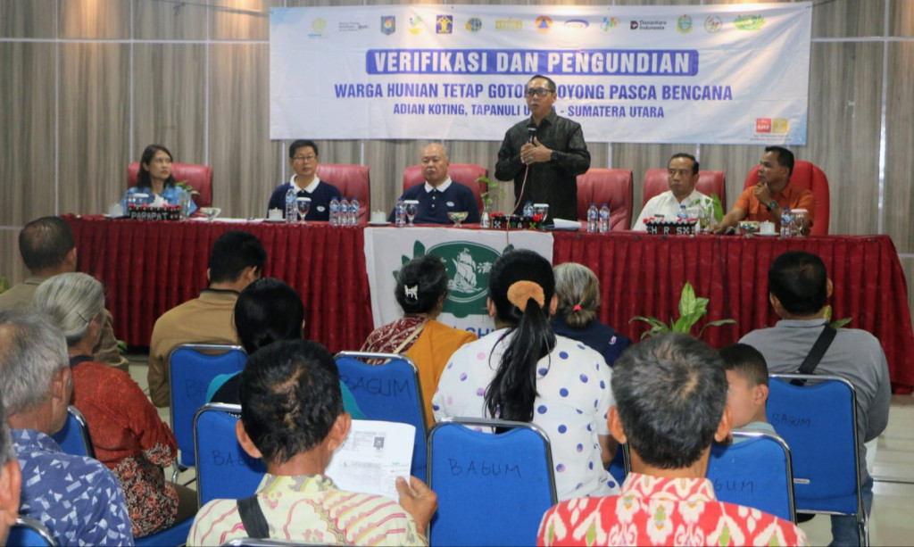 Bupati Tapanuli Utara Pimpin Verifikasi dan Pengundian 70 Unit Hunian Tetap 'Kampung Parsaoran Nauli' Adiankoting