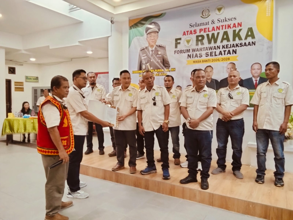 Forwaka Nias Selatan Dilantik Irfandi: Harus Menjadi Instrumen untuk Tingkatkan Profesionalisme