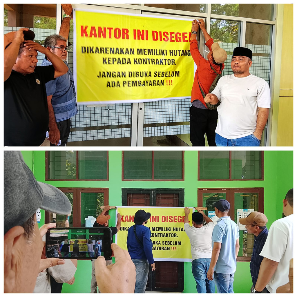 Hutang Pemkot Subulussalam menunggak puluhan miliar rupiah,rekanan segel tiga kantor SKPK  di Subulussalam.