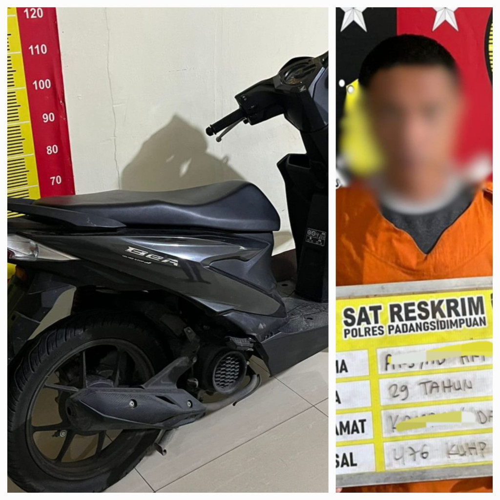 Kurang dari 48 Jam, Polisi Ungkap Curanmor di Padangsidimpuan