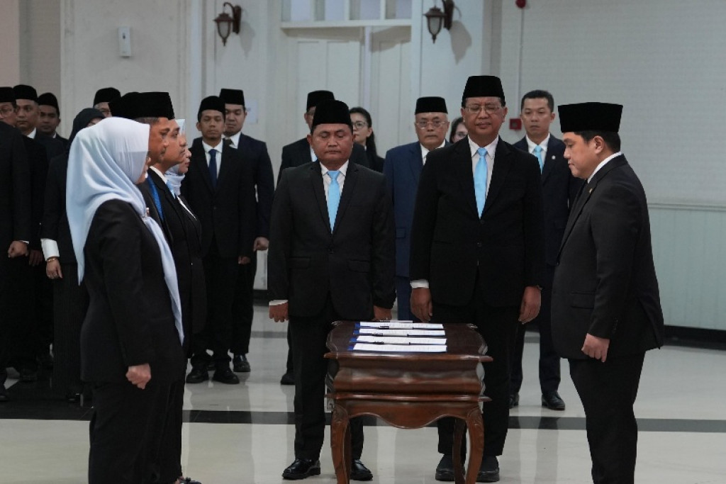 Menpora Erick Thohir Resmi Rotasi Pejabat, Dorong Kemenpora Naik Kelas