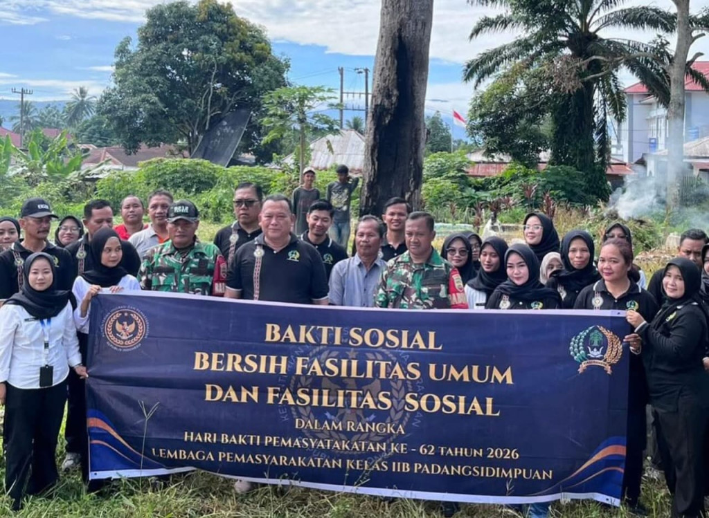 Peringatan Hari Bakti Pemasyarakatan 2026, Lapas Padangsidimpuan Gelar Bakti Sosial di TPU Purbatua