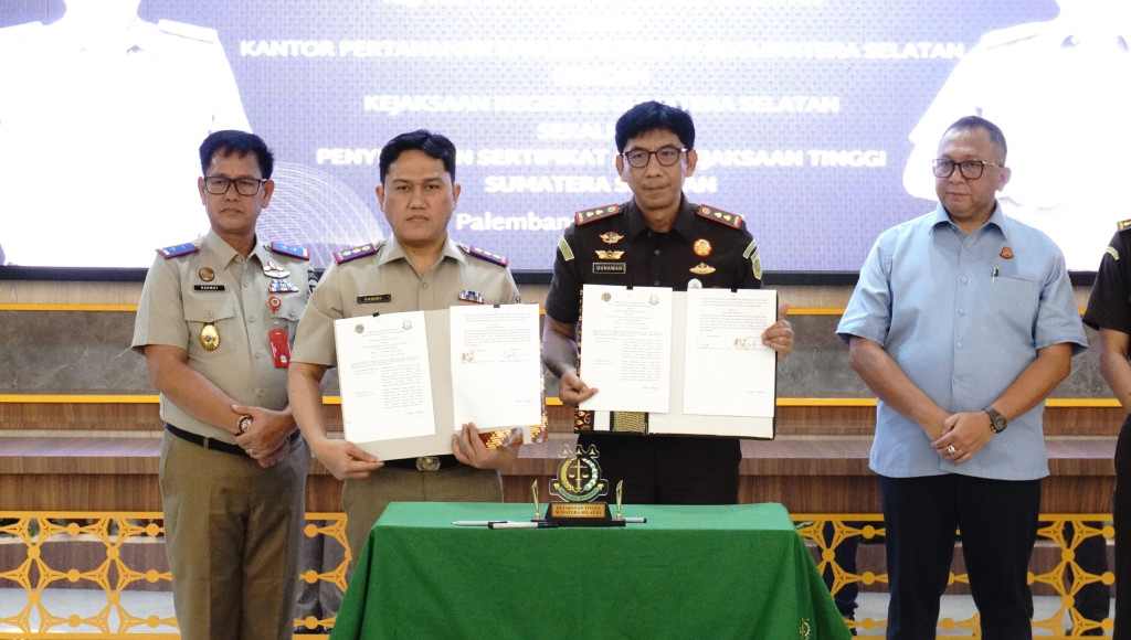 Perkuat Kepastian Hukum Aset Negara, BPN Sumsel Gandeng Kejati