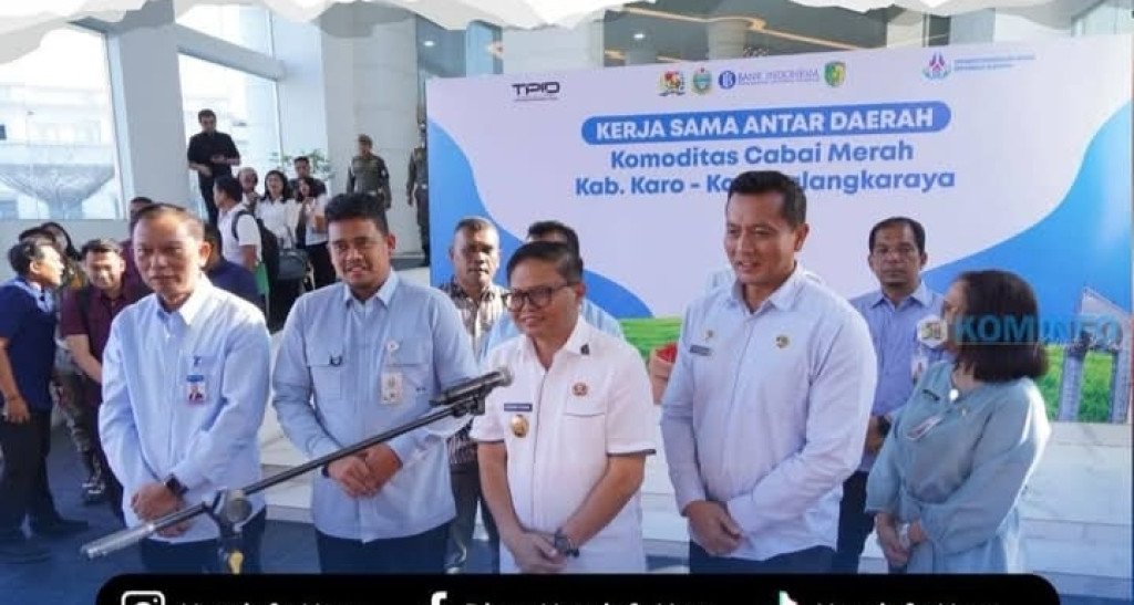 Perkuat Kerjasama Antar Daerah,Wabup Karo Dampingi Gubsu Lepas Pengiriman Cabai Merah ke Palangka Raya Sebanyak 350 Kilo Gram