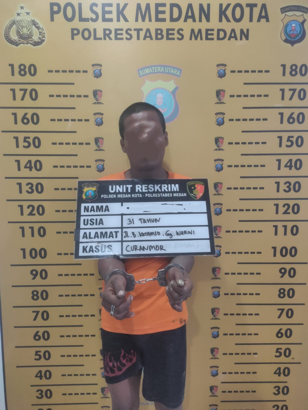 Polsek Medan Kota Ciduk Seorang Residivis Curanmor