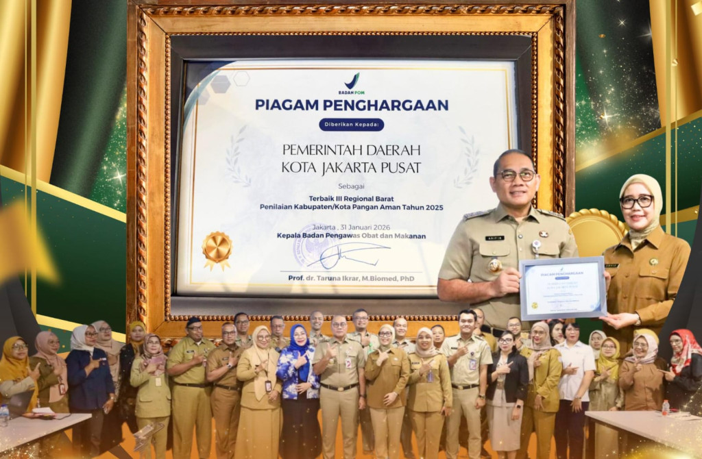 Prestasi Nasional! Jakarta Pusat Raih Juara 3 Kota Pangan Aman 2025