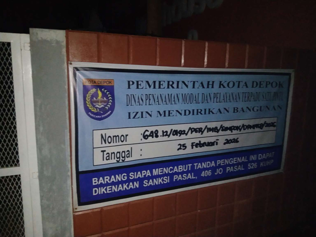 Sinyalemen IMB Lymo House 2 Grogol Ilegal, tidak Terdaftar di DPMPTSP Kota Depok