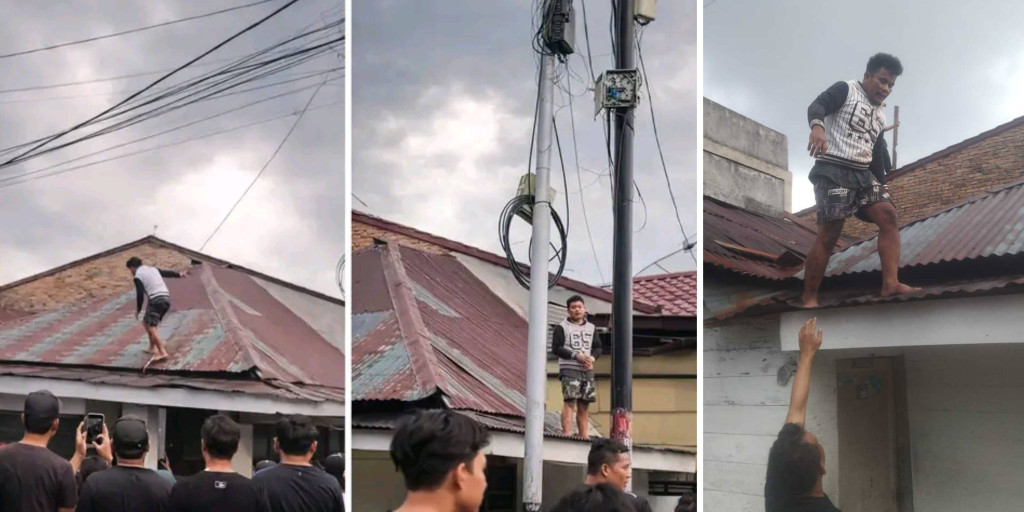 TERKEPUNG!! Maling Nekat Kabur Lewat Atap Seng Akhirnya Ditangkap Unit Reskrim Polsek Bangun