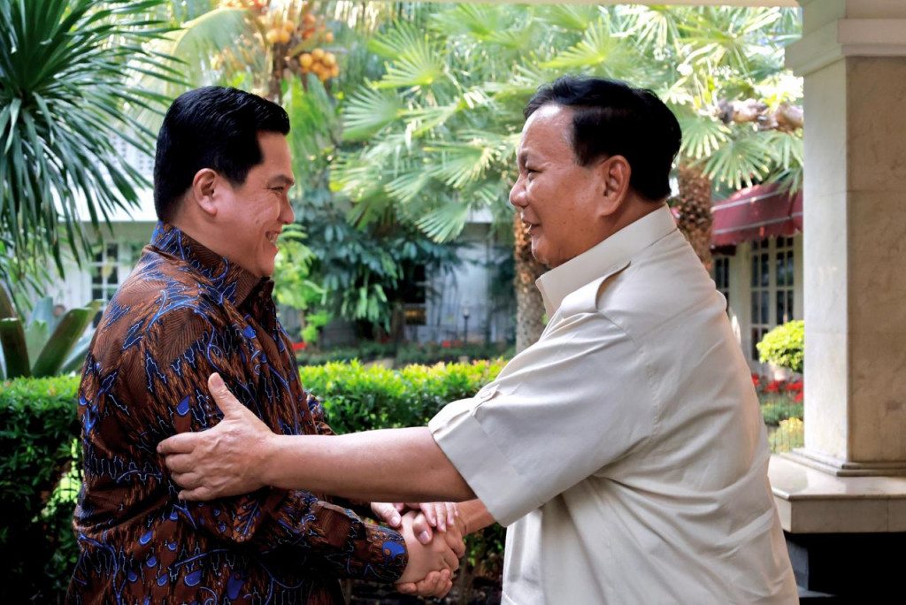 Menhan Prabowo Terima Kunjungan Erick Thohir, Bicarakan Dinamika Terkini hingga Timnas U-22