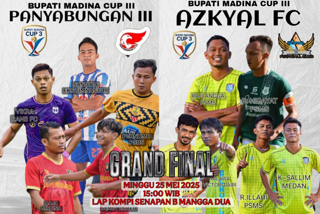 Dua Tim Sekota Akan Berlaga di Grand Pinal Piala Bupati Cup III Madina