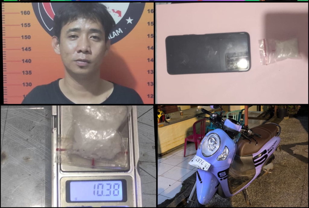 Satresnarkoba Polres Pagaralam Ringkus Pengedar Sabu 10,38 Gram di Depan Bedeng Kontrakan
