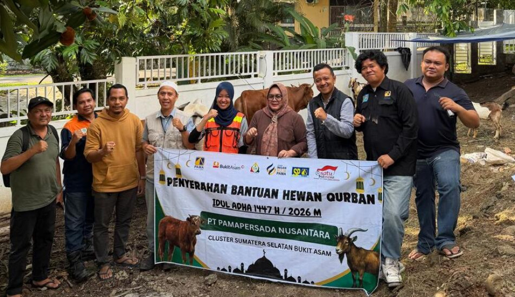 PAMA Salurkan 125 Hewan Kurban untuk Masyarakat Muara Enim dan Lahat