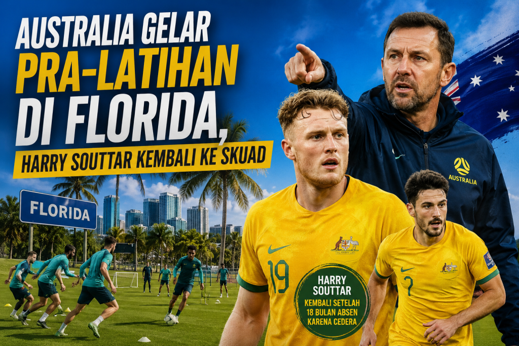 Australia Gelar Pra-Latihan di Florida, Harry Souttar Kembali ke Skuad