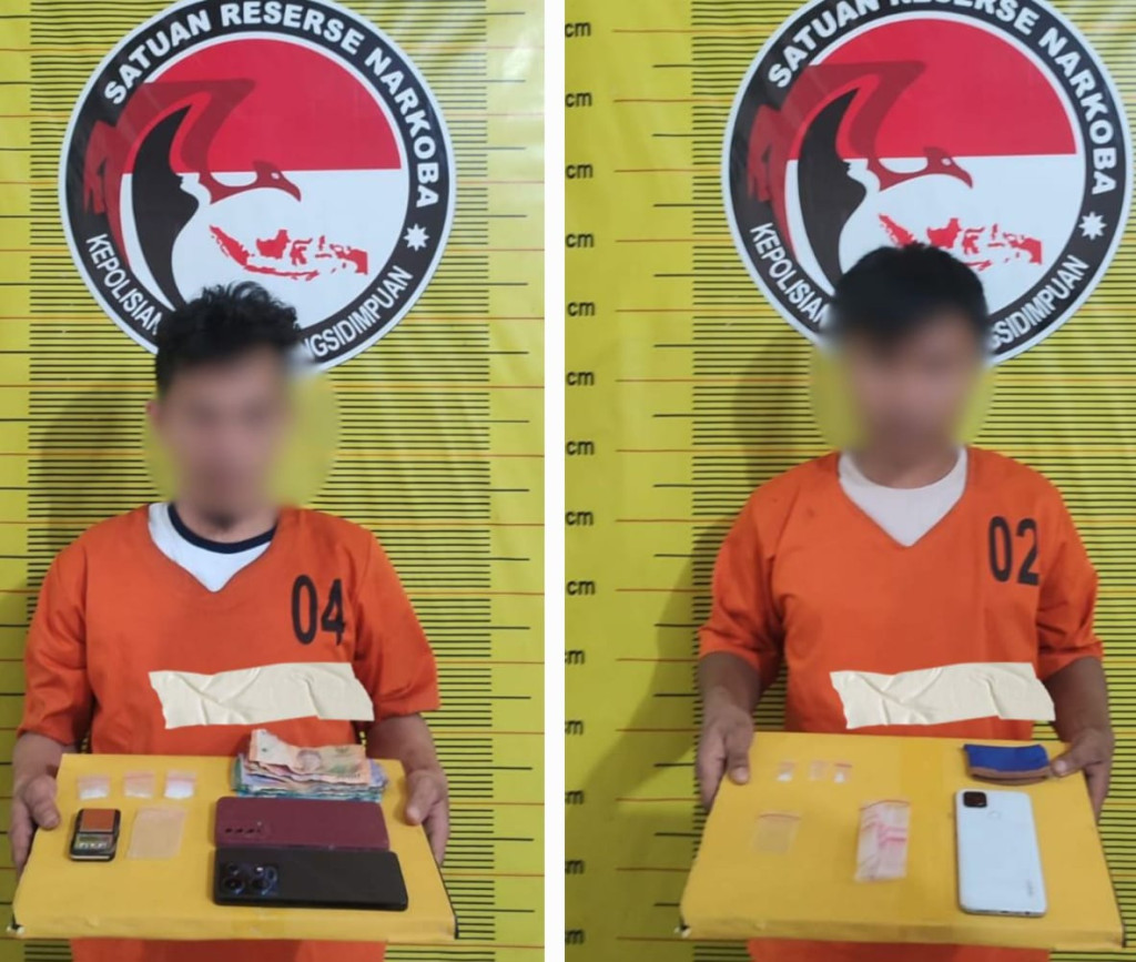 Diduga Transaksi Sabu, Dua Pria Ditangkap  Satresnarkoba Polres Padangsidimpuan