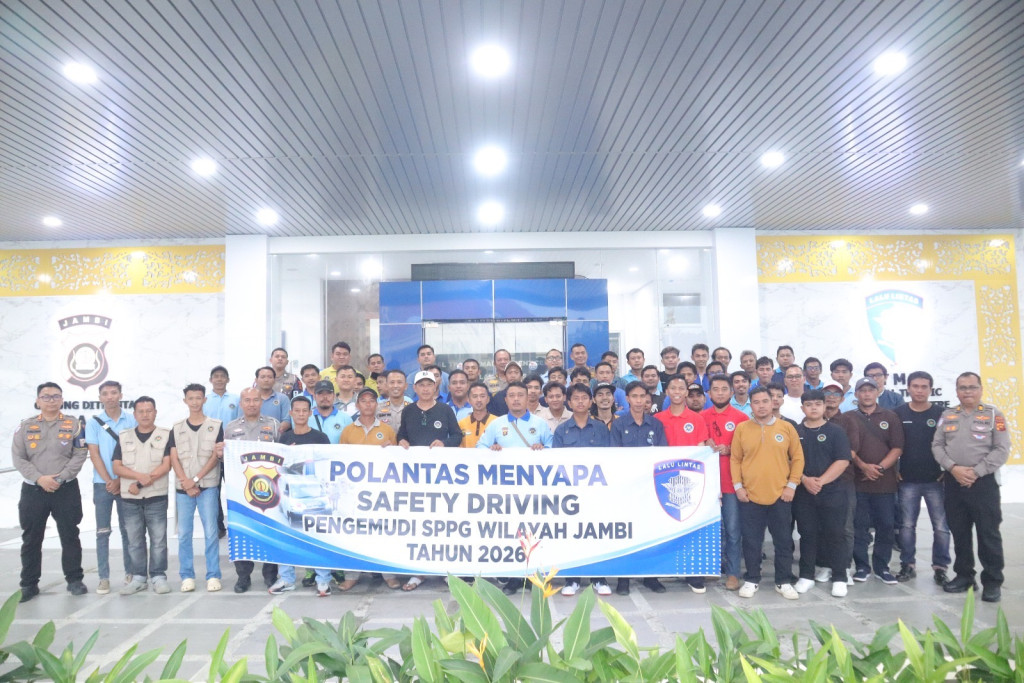 Ditlantas Polda Jambi Gelar Pelatihan Safety Driving Pengemudi SPPG MBG, Wujud Dukungan Program Nasional Menuju Generasi Emas 2045
