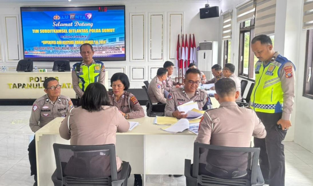 Ditlantas Polda Sumut Supervisi Kamsel di Tapsel, Dorong Pelayanan Lalu Lintas Lebih Profesional