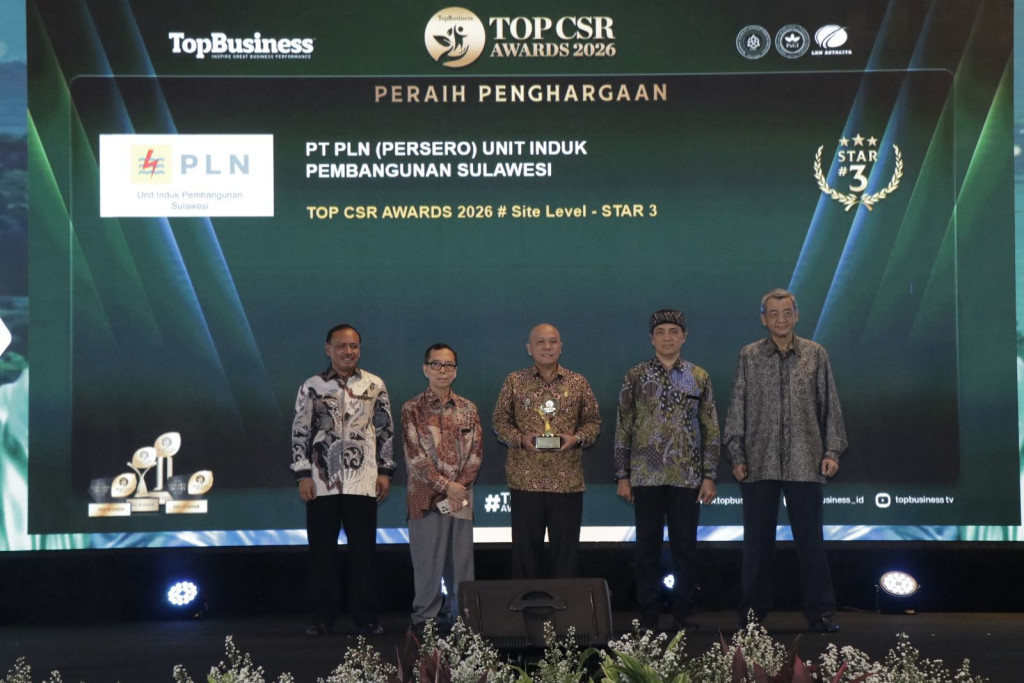 Dorong Sektor Sirkular Berbasis ESG, Program Pemanfaatan FABA PLN UIP Sulawesi Raih Penghargaan Bintang 3 di TOP CSR Awards 2026
