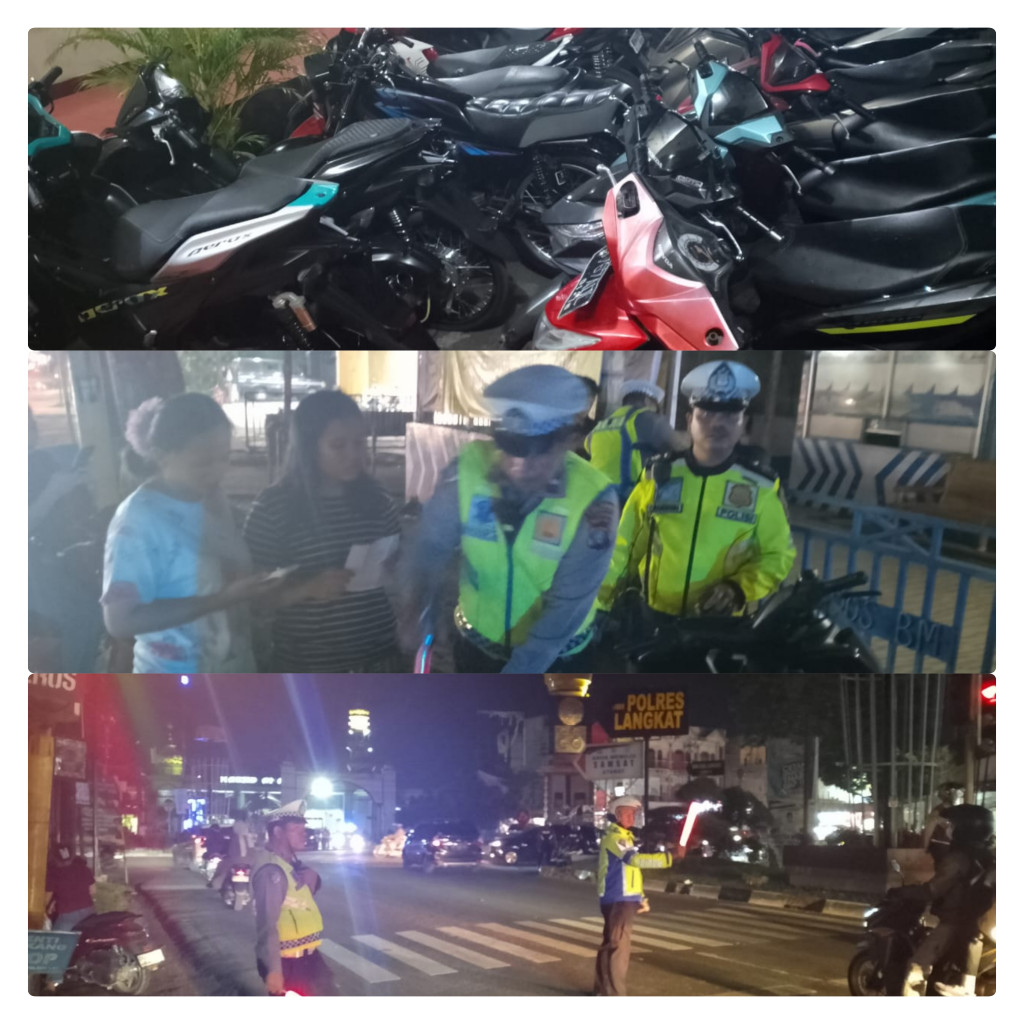 Ganggu Ketertiban Masyarakat, 19 Sepeda Motor Berknalpot Brong Diamankan Polres Langkat