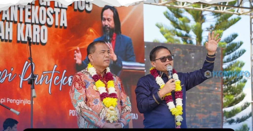 Hadiri Perayaan HUT ke-105 GPdI dan Hari Pentakosta,Bupati Karo Ajak Perkuat Kerukunan dan Kolaborasi Membangun Daerah