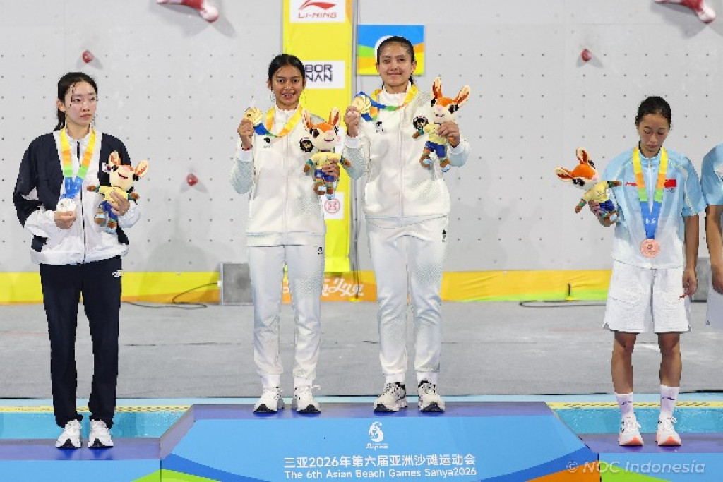 Indonesia Raih 1 Emas dan 2 Perak dari Panjat Tebing di Asian Beach Games 2026