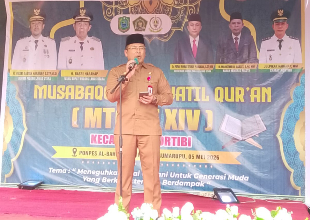 Kecamatan Portibi Laksanakan MTQ ke XlV di Ponpes Al-Bahriah Desa Gumarupu.