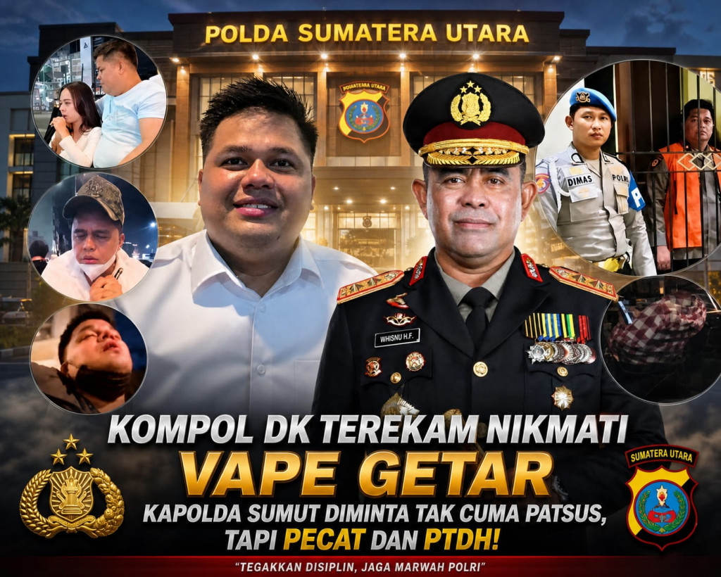 Kompol DK Terekam Nikmati Vape Getar: Kapolda Sumut Diminta Tak Cuma Patsus, Tapi Pecat dan PTDH!
