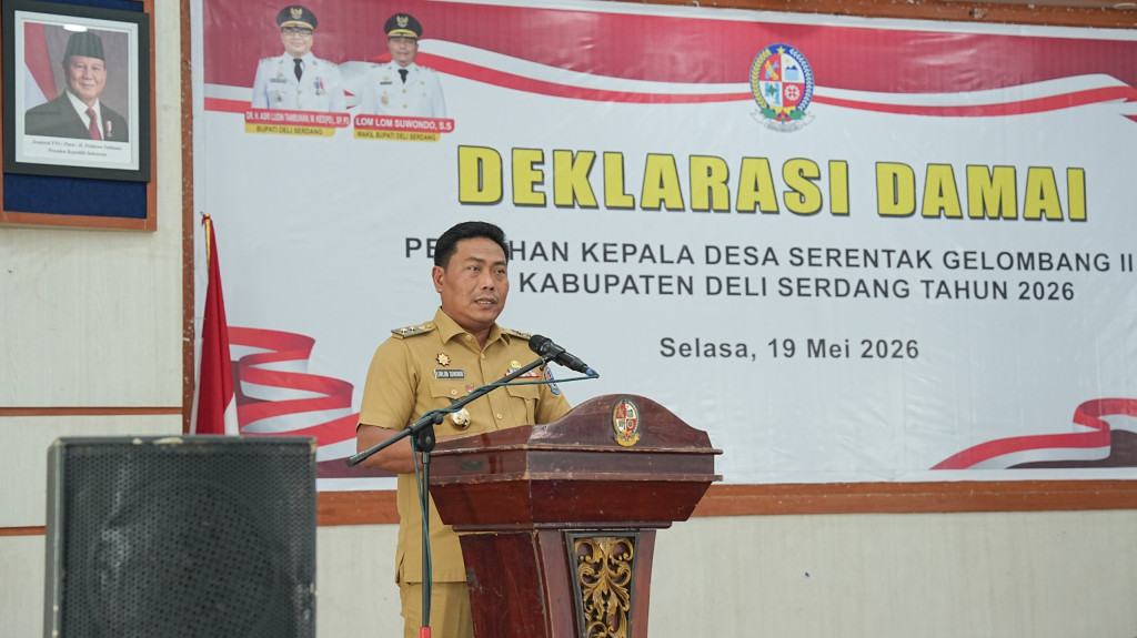 Menuju Pilkades Serentak 2026, Deli Serdang Deklarasikan Pemilu Desa yang Damai