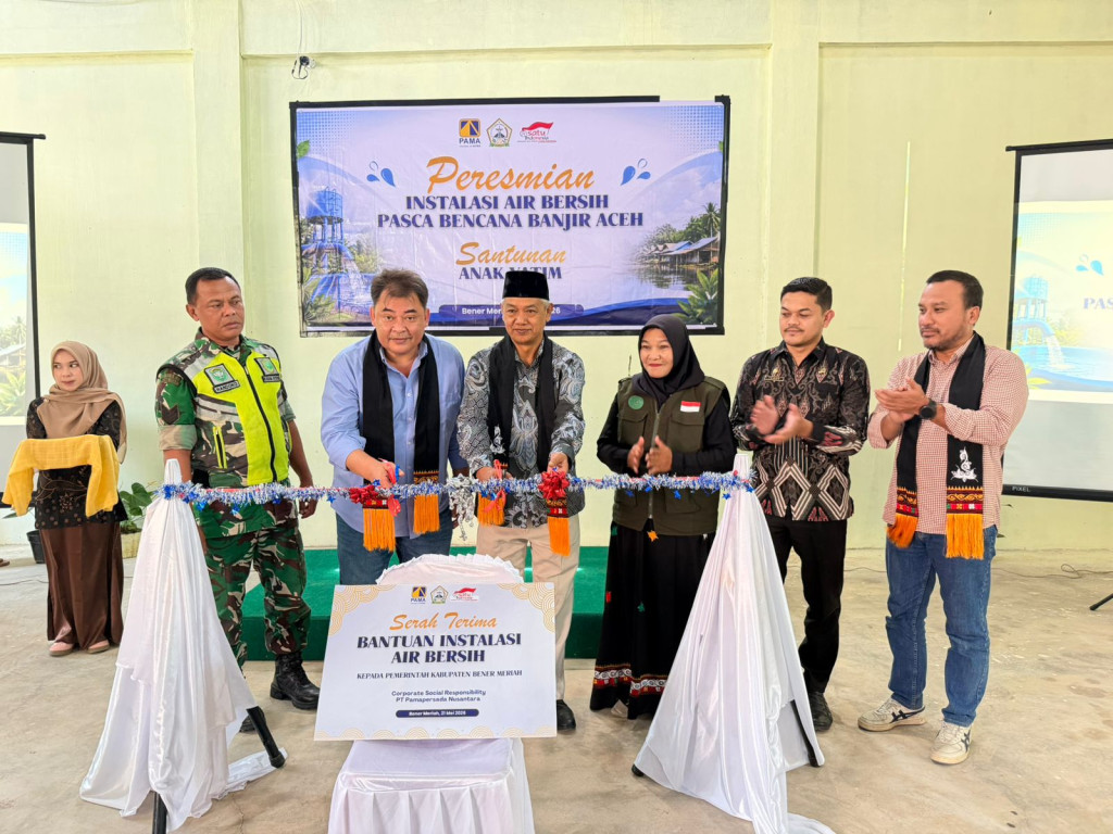 PAMA Bangun Instalasi Air Bersih untuk Warga Terdampak Banjir di Bener Meriah