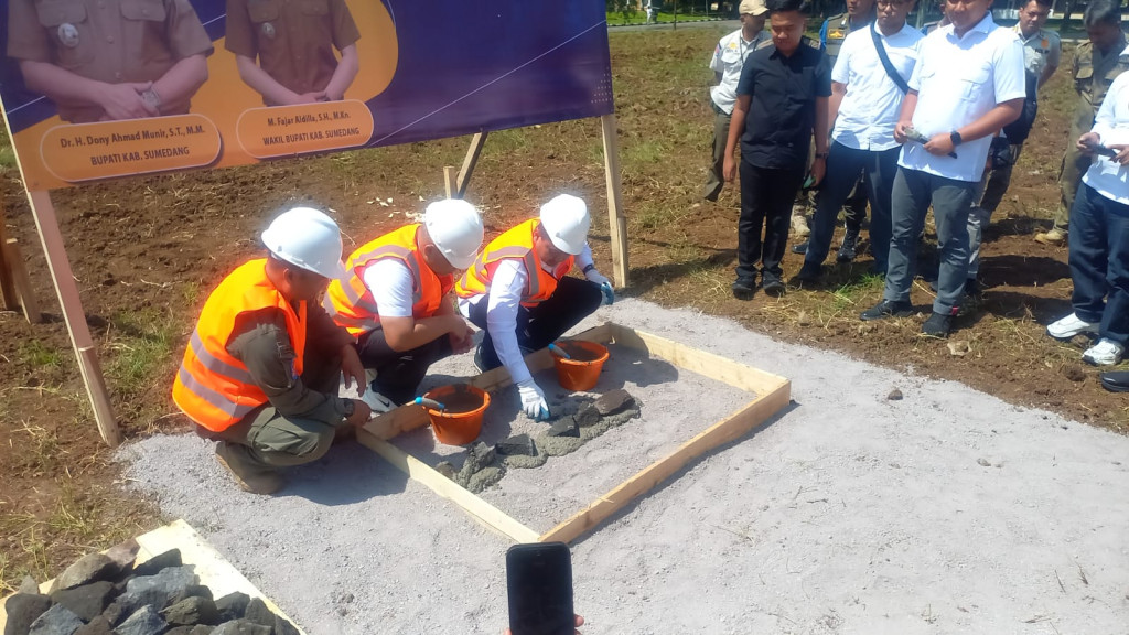 Peletakan Batu Pertama Kantor Satpol PP Kabupaten Sumedang Resmi Dimulai di Kawasan PPS