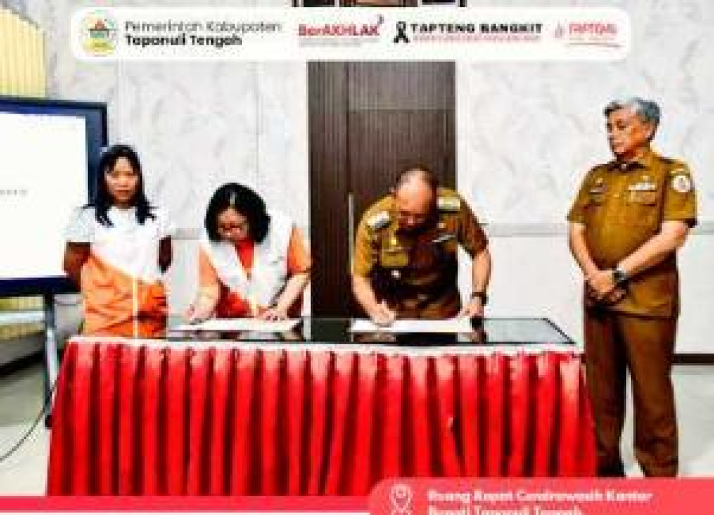 Pemulihan PascaBencana, Pemkab Tapteng dan WVI Tandatangani Kesepakatan Bersama