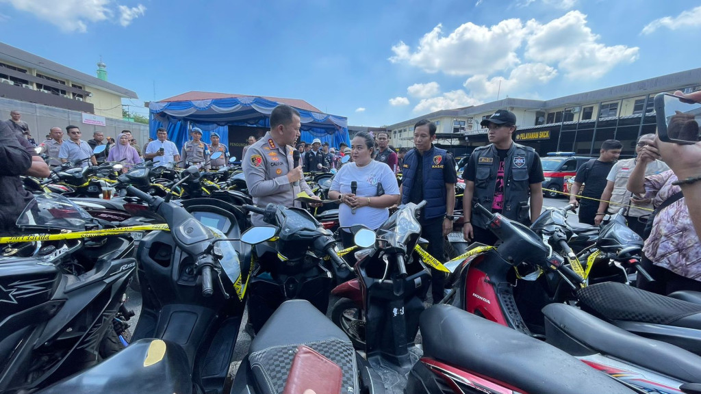 Polrestabes Medan Amankan 138 Kendaraan Bermotor dari 8 Gudang