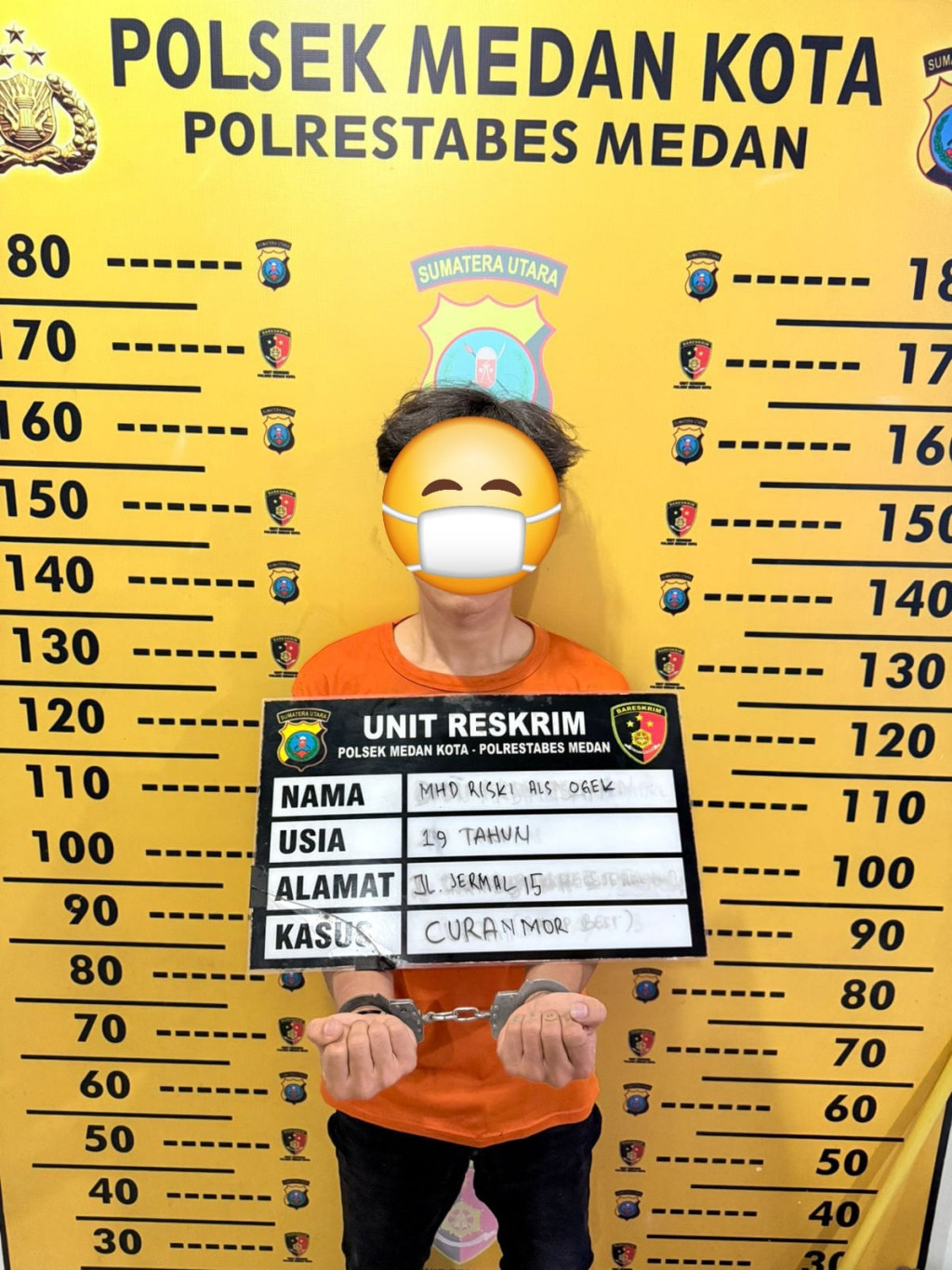 Polsek Medan Kota Bekuk Seorang Pria Spesialis Curanmor