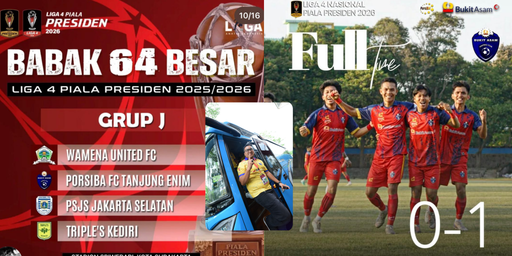 PORSIBA FC Tanjung Enim Raih Kemenangan Perdana di Liga 4 Piala Presiden 2026