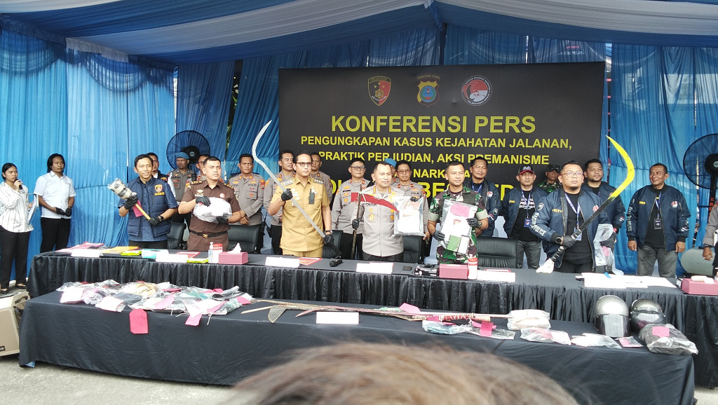 Tim Gabungan Polrestabes Medan Ungkap Kasus Kejahatan Jalanan dan Narkoba