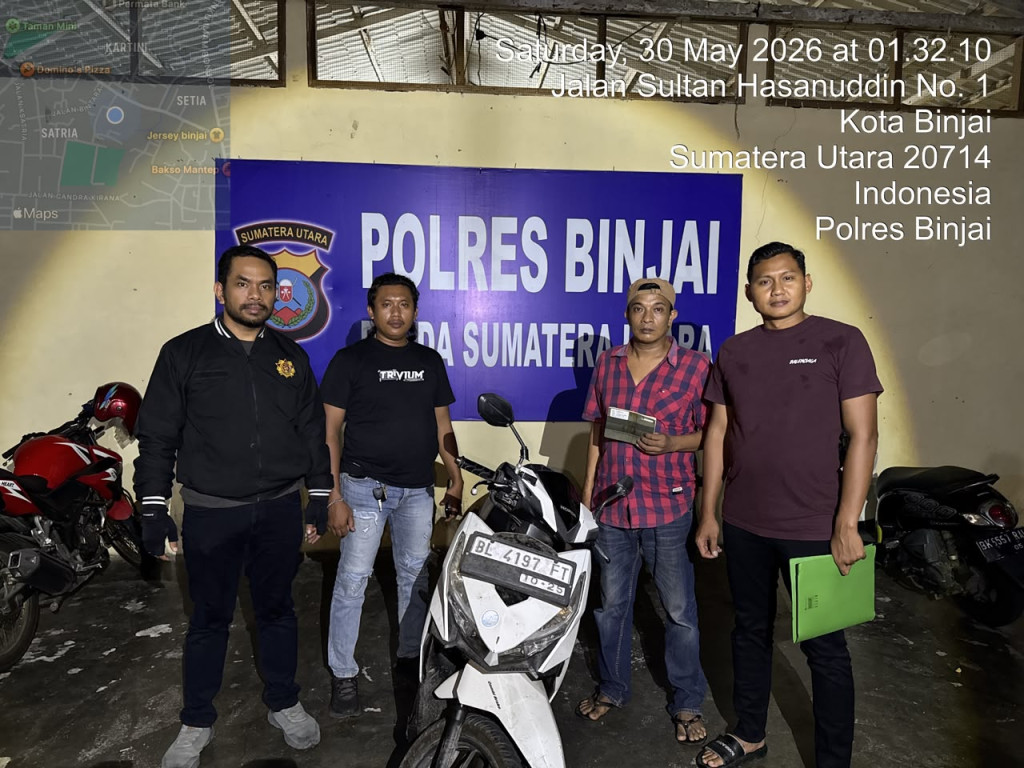 Tim Khusus Anti Begal 1.1 Polres Binjai Ungkap Motor Curian Antar Provinsi yang Melintas di Binjai
