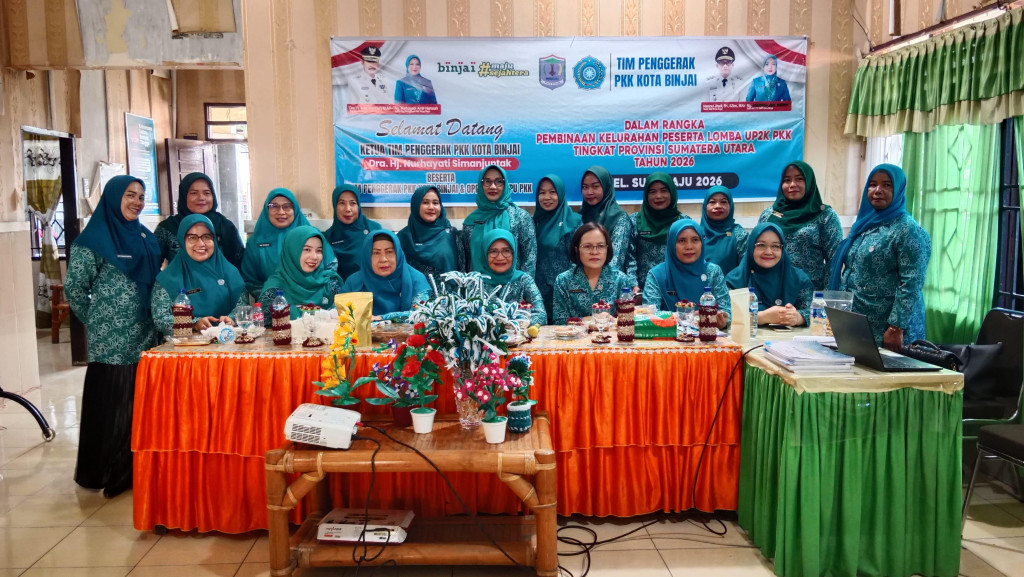 TP PKK Kota Binjai Laksanakan Pembinaan Lomba UP2K di Kelurahan Sukamaju