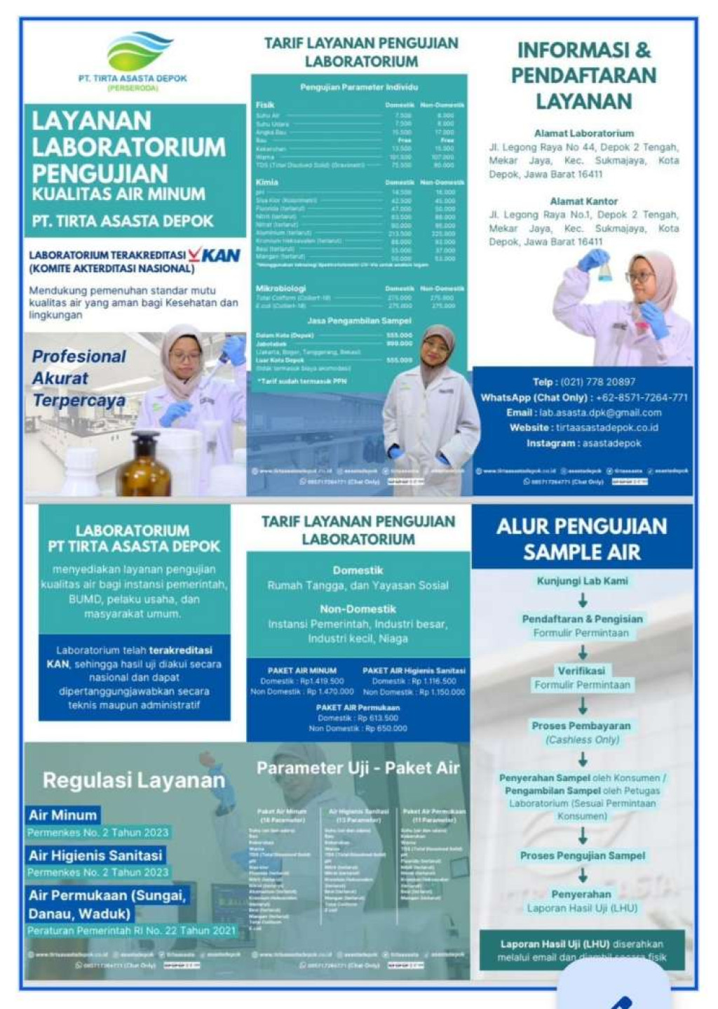 Waspadai Air Sumur Warga Tercemar: Tirta Asasta Depok Operasikan Laboratorium Uji Air Berstandar Nasional