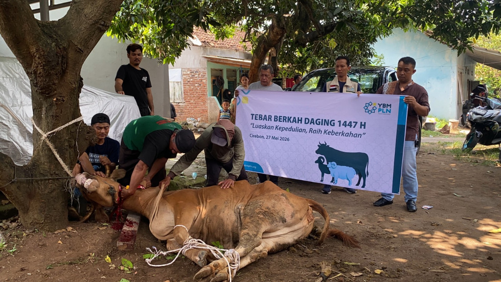 YBM PLN UP3 Cirebon Hadirkan Energi Kebaikan melalui Tebar Daging Qurban