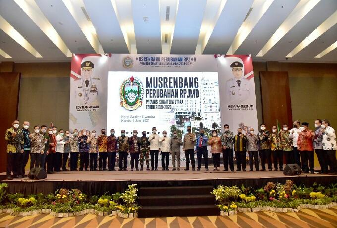 Bupati Samosir Hadiri Musrenbang Perubahan RPJMD Provsu 2019-2023