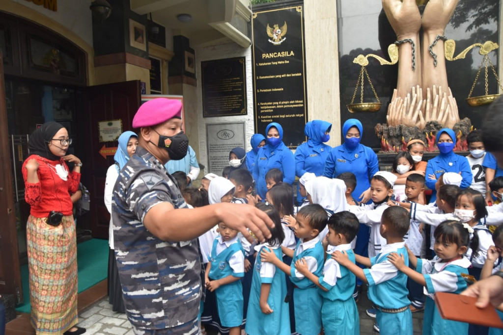 TK PAUD Ananda Bhumyamca Yonif 8 Marinir Lakukan Kunjungan Belajar Ke Rahmat Museum Galery Medan