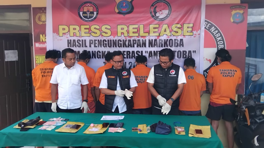 21 Hari Operasi Antik Toba Berlangsung Polres Taput Berhasil Menangkap 13 Pelaku Penyalagunaan Narkoba.