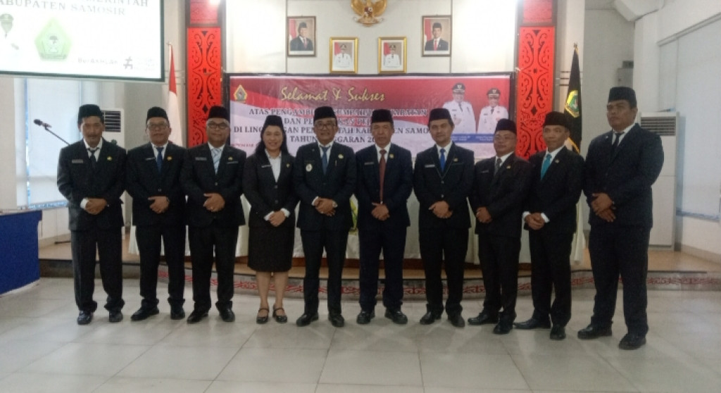 9 Nama di Lantik Wakil Bupati Samosir menjabat Kepala Badan dan Kepala Dinas